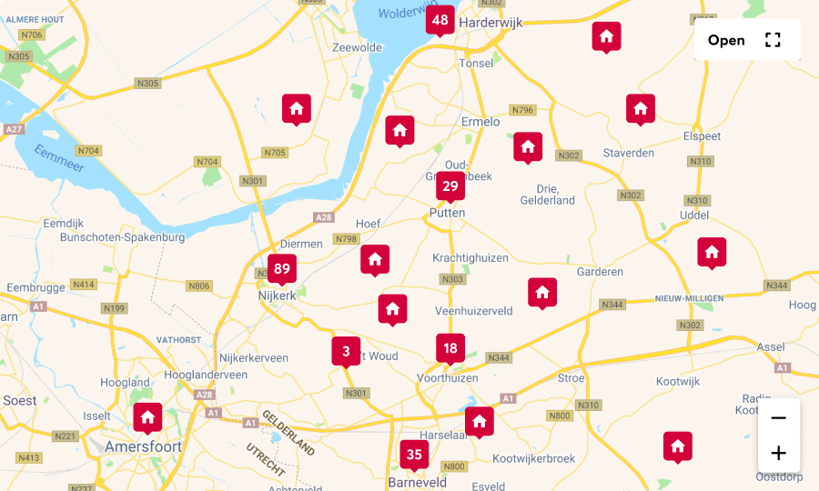 Makelaar maps WordPress