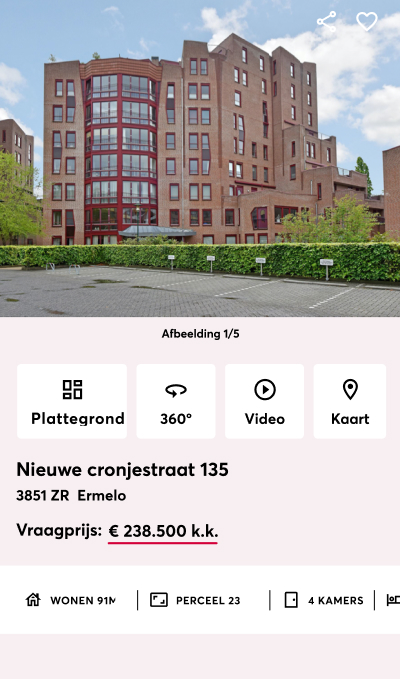 Makelaar mobiele website