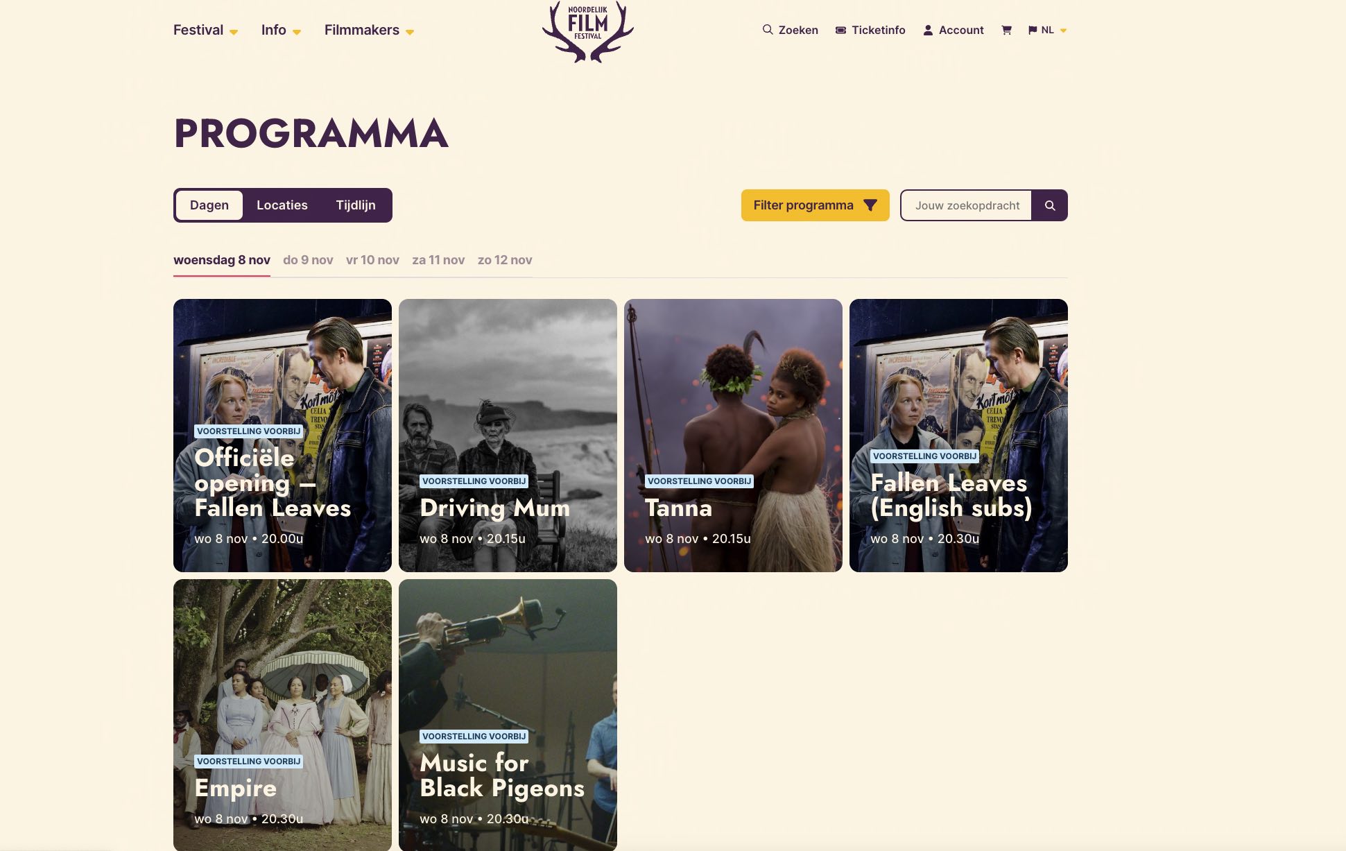 Programma Noordelijk Film Festival