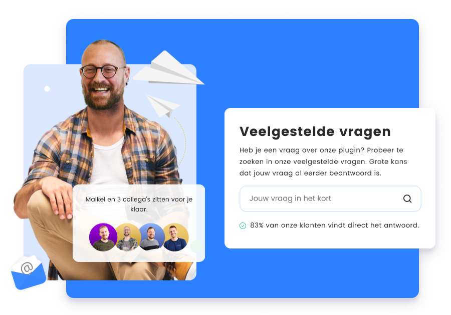 mockup van de contactpagina